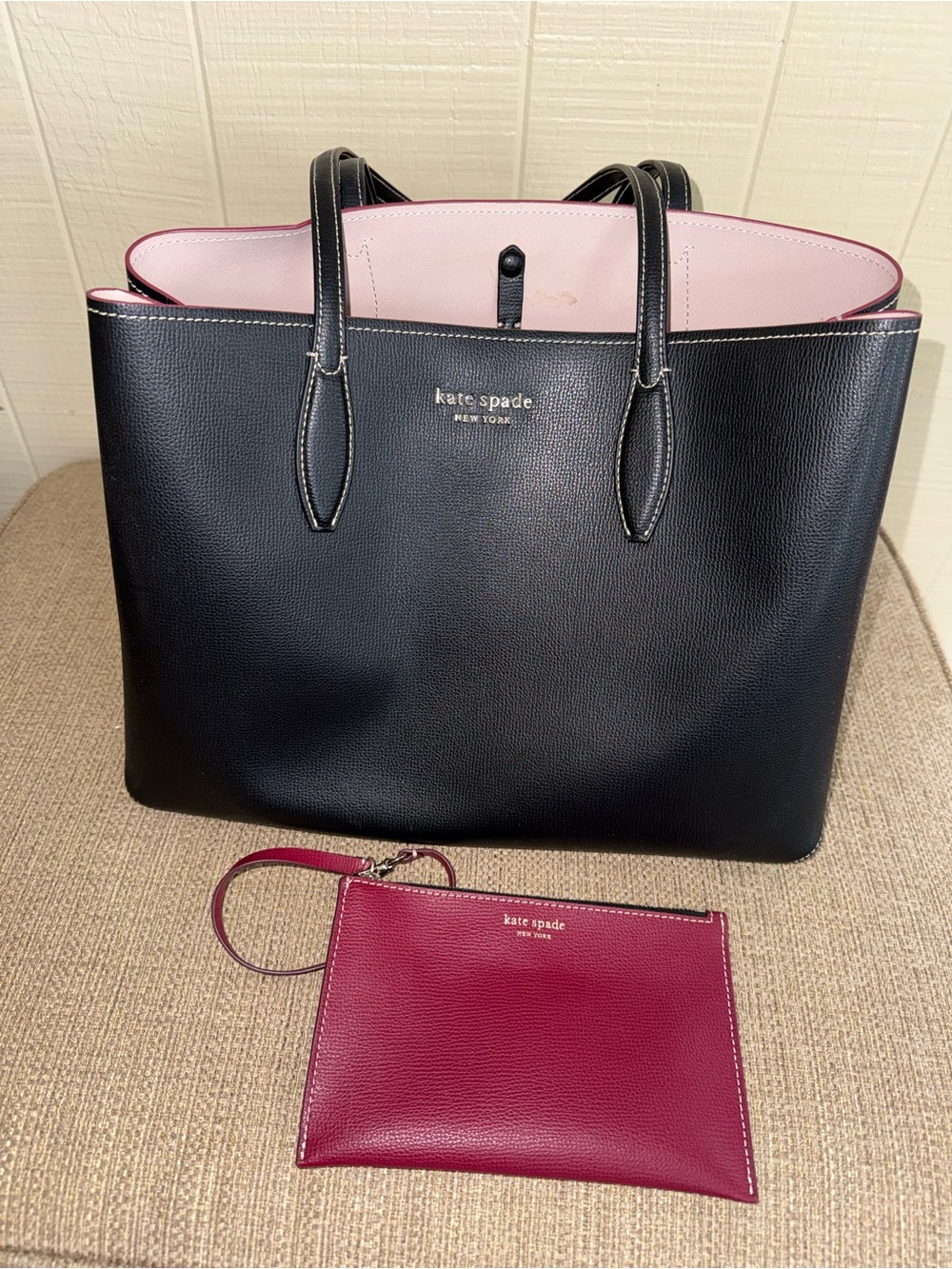 Kate Spade Black Tote with Detachable Wristlet